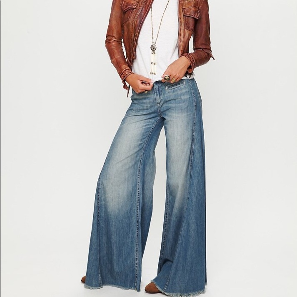 Free people extreme wide leg flairs bell bottoms